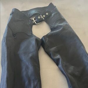 Black Caspers Leather Chaps with Belt made with pride in the USA 🇺🇸